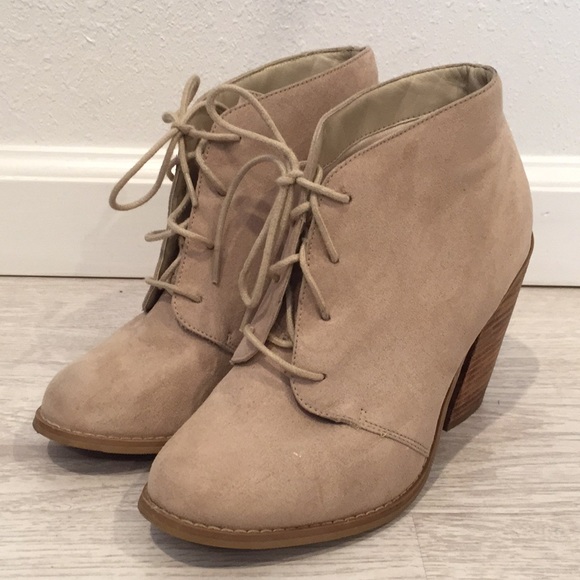 Call It Spring Shoes - Call it Spring Lace Up Heel Booties 7